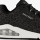 Uno 2 dames sneakers met panterprint en airzool zwart