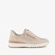 Leren dames sneakers beige