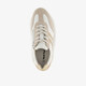 Leren dames sneakers wit beige