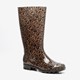 Dames regenlaarzen met luipaardprint