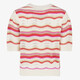 Gehaakte dames trui wit roze
