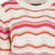 Gehaakte dames trui wit roze