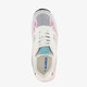 Meisjes sneakers wit metalic