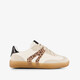 Meisjes sneakers wit met panterprint