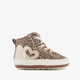 Leren babyschoenen met panterprint beige bruin