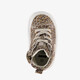Leren babyschoenen met panterprint beige bruin