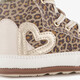 Leren babyschoenen met panterprint beige bruin