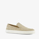 Suede heren instappers beige