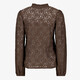 Dames blouse met kant bruin
