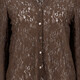 Dames blouse met kant bruin