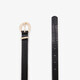Dames riem met croco print zwart