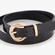 Dames riem met croco print zwart