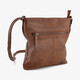 Dames schoudertas cognac bruin