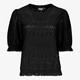 Dames top met pofmouwen zwart