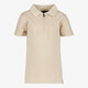 Jongens polo met rits beige