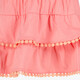 Meisjes rok met pompons roze