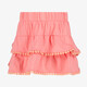 Meisjes rok met pompons roze
