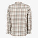 Heren overhemd geruit beige