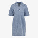 Dames spijkerjurk met panterprint blauw