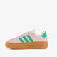 VL Court Bold suede dames sneakers roze groen