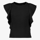 TwoDay meisjes rib top met ruches zwart