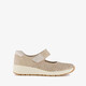 Dames instappers met H leest beige