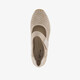 Dames instappers met H leest beige