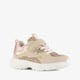 Leren meisjes sneakers beige panterprint