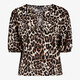 TwoDay dames blouse met panterprint en strikjes