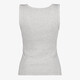 Dames rib singlet grijs
