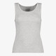 Dames rib singlet grijs