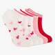 5 paar meisjes sneakersokken wit roze
