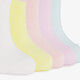 5 paar kinder sneakersokken pastel