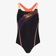 Peedo Eco Medley Logo Medalist meisjes badpak zwart oranje