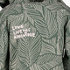 Jongens hoodie met bladeren print groen