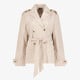 Korte dames trenchcoat beige