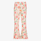 Flared meisjes broek met bloemenprint lichtroze