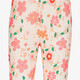 Flared meisjes broek met bloemenprint lichtroze
