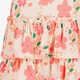 Meisjes rok met bloemenprint creme