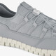 ECCO Gruuv Lite W Limestone leren dames sneakers blauw