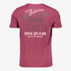 Heren T-shirt met backprint rood
