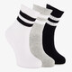 3 paar kindersokken met streepjes wit zwart