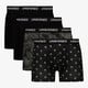 Heren boxershorts 4 pack zwart met print