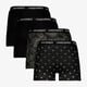 Heren boxershorts 4 pack zwart met print