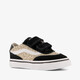 Meisjes sneakers met panterprint zwart wit