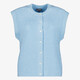 Gebreide dames gilet lichtblauw