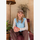 Dames wide leg broek met bies bruin