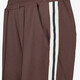 Dames wide leg broek met bies bruin