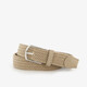 Gevlochten heren riem beige
