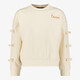 Meisjes sweater met strikjes beige